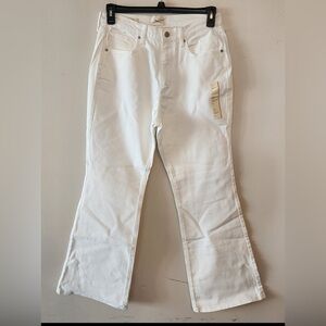 Universal Thread High Rise flare white jeans size 12 short